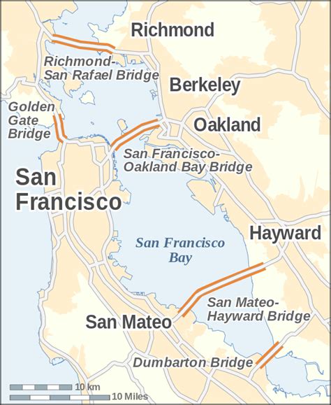 san francisco bridges map